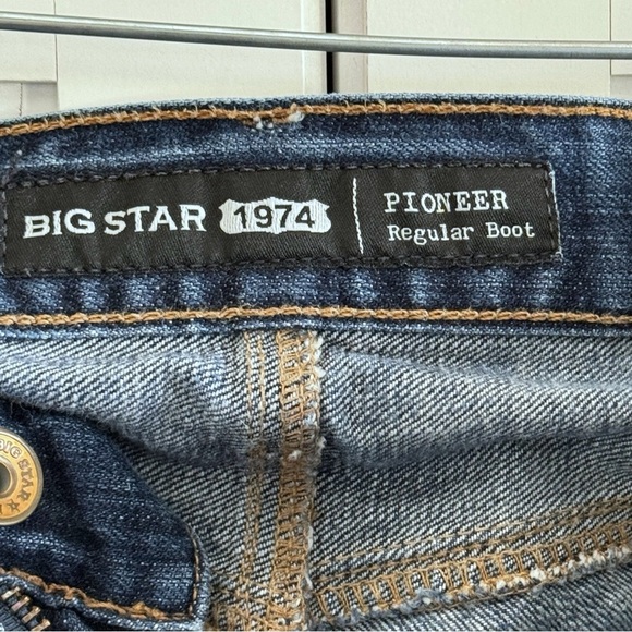 Big Star 1974 Jeans Pioneer Regular Boot Jeans Whiskered 34x31 - Picture 4 of 8